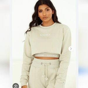 Lounge apparel super crop sweater nwt